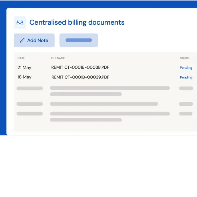 Centralised billing documents in Opypro
